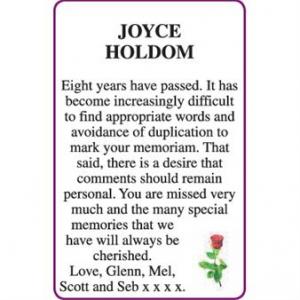 JOYCE HOLDOM