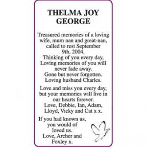 THELMA JOY GEORGE