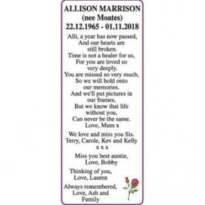 ALLISON (nee Moates) MARRISON