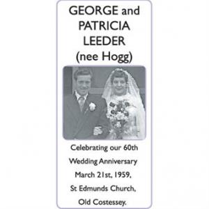 GEORGE and PATRICIA (nee Hogg) LEEDER