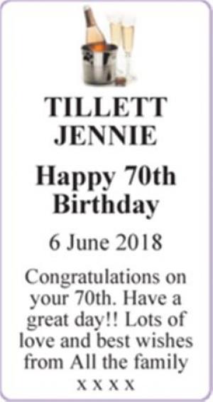 TILLETT JENNIE