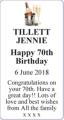 TILLETT JENNIE