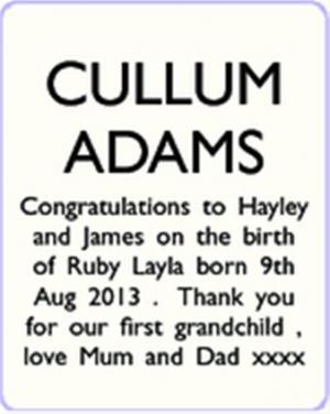 CULLUM ADAMS