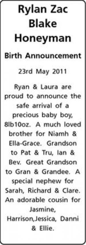 Rylan Zac Blake Honeyman